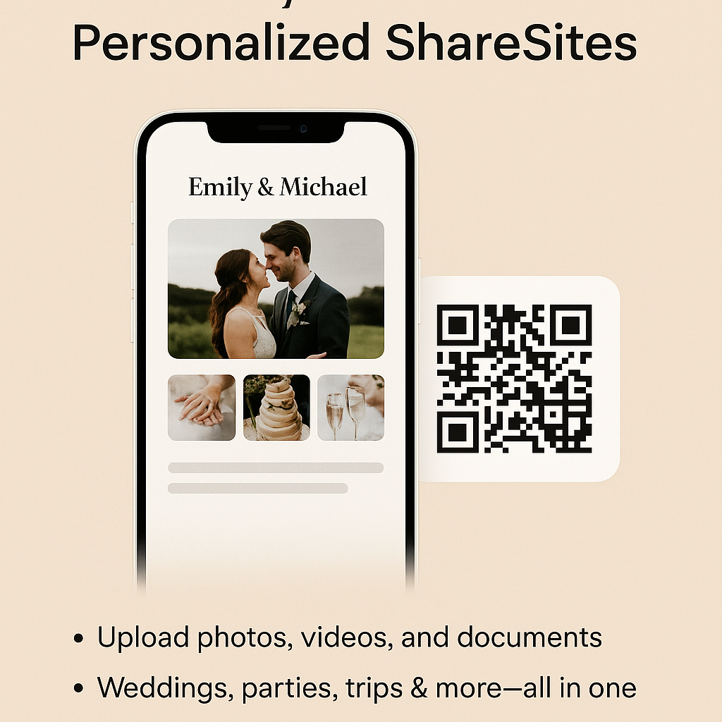 Create Stunning Digital Memories with Sharecty’s Personalized ShareSites