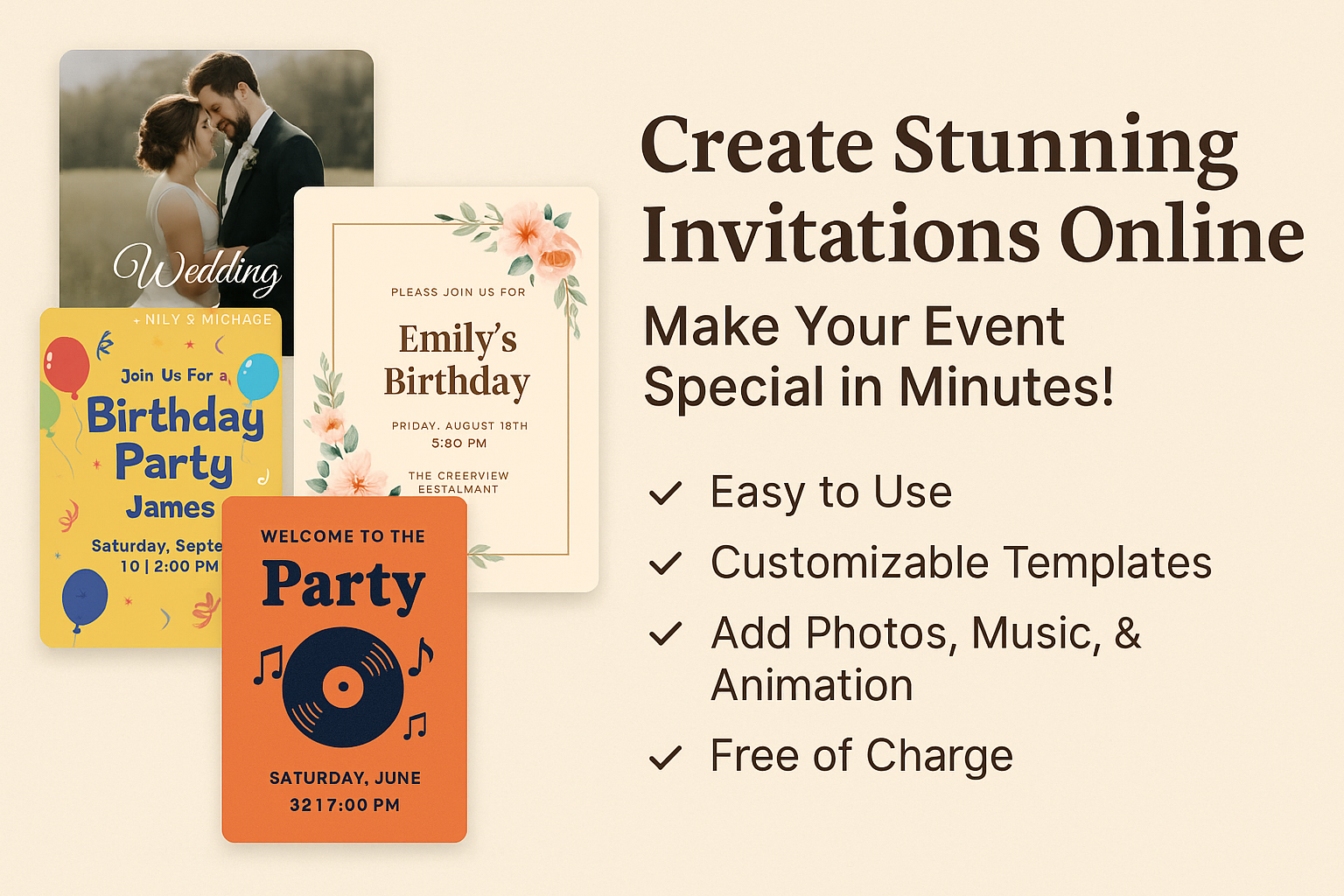 Create Stunning Invitations Online – Make Your Event Special in Minutes!