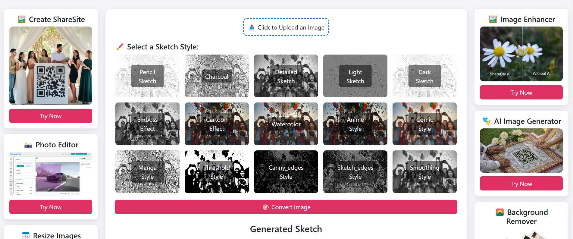 Transform Your Photos into Stunning Sketches with AI - Free & Instant